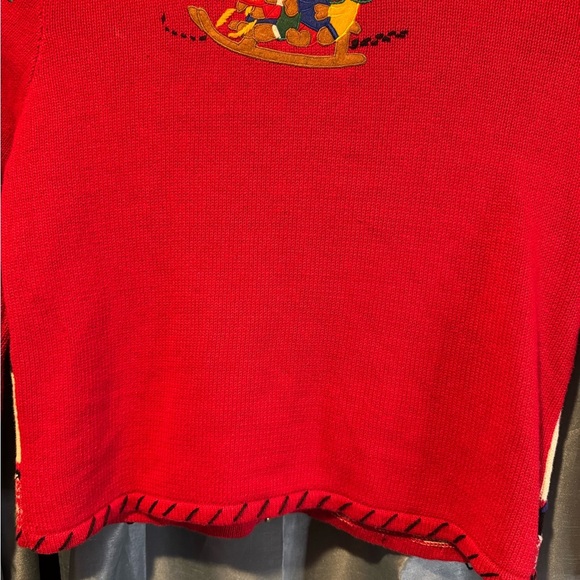 Vintage 90’s Designers Originals Studio Christmas Sweater Cardigan Ugly Medium - Picture 10 of 12